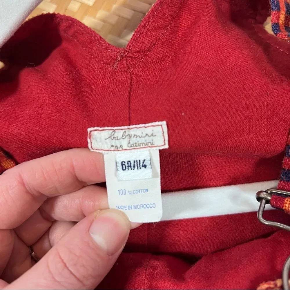 Catimini corduroy girls‎ jumper dress apple peach size 6